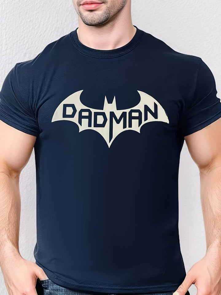 Fladdermusmönster kreativ kortärmad T-shirt med rund halsringning för män