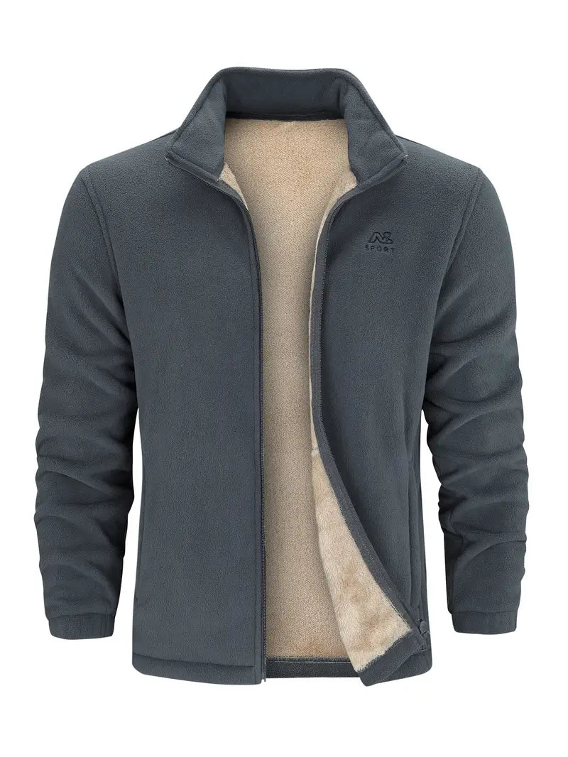 Kurt - Klassisk bekväm fleece-fritidsjacka med ståkrage