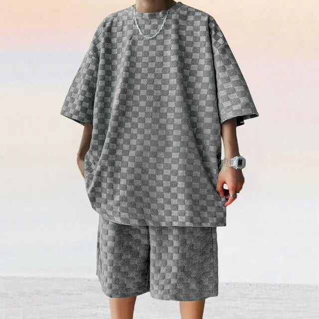 Tvådelat rutmönstrat set i jacquard från High Street