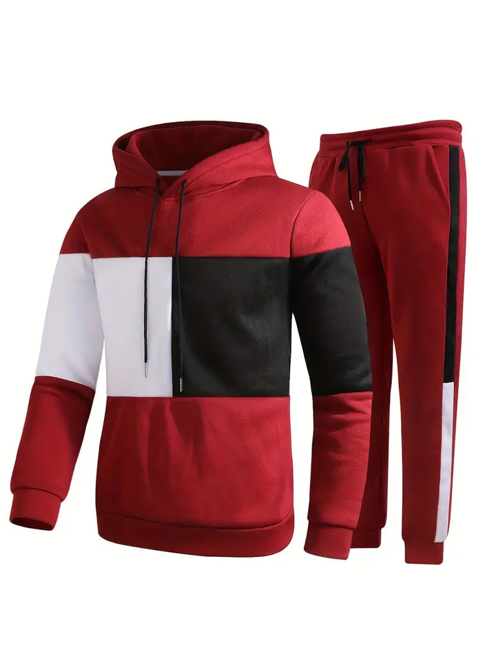 Nefin - Färgblockerad sweatshirt med huva