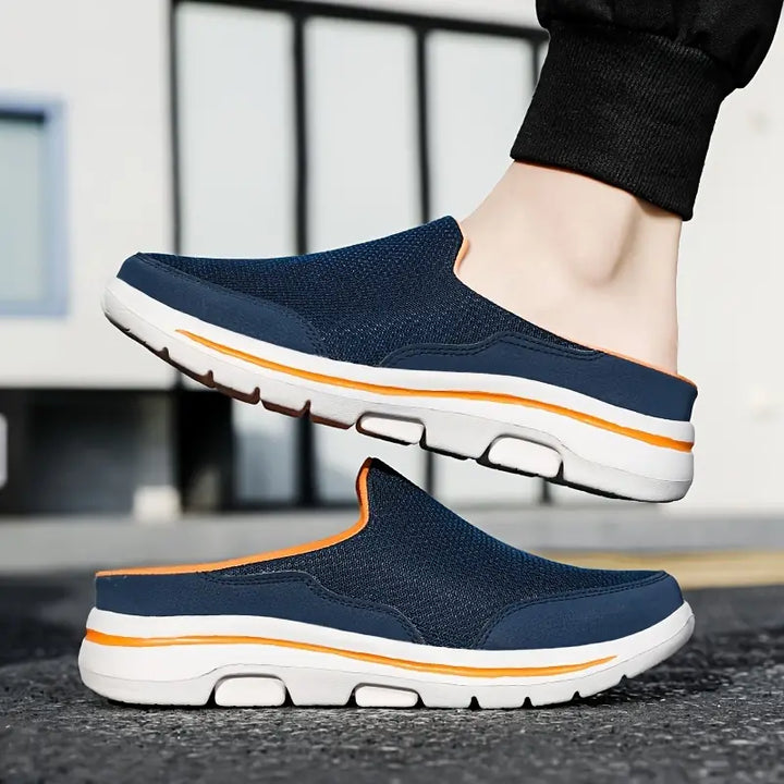 Fritz - Lätt och ventilerande slip-on-mulor i mesh för inomhus- och utomhusbruk