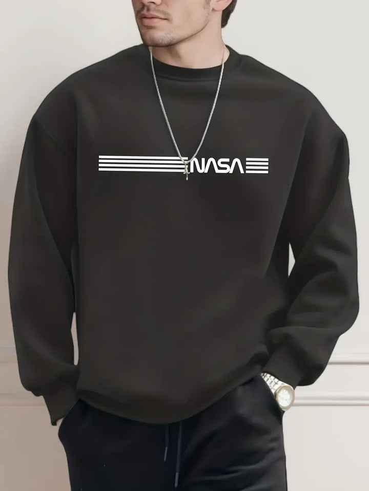 Hariman - Avslappnad urban sweatshirt med rund halsringning och bokstavstryck