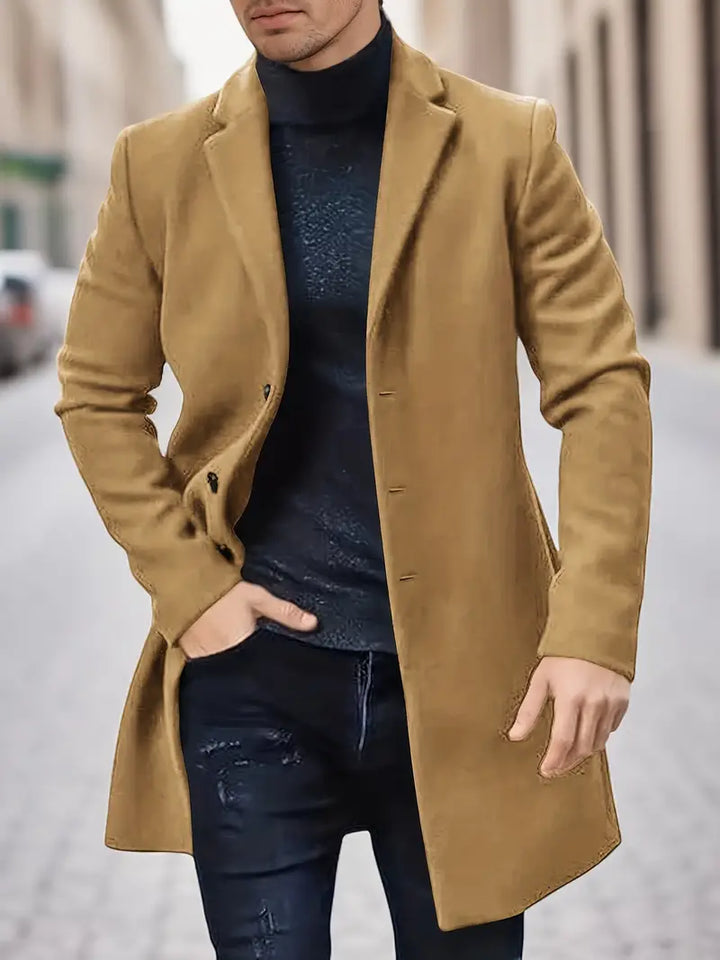 Theo - Halvformell enkelknäppt retro trenchcoat