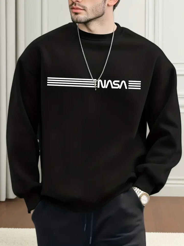 Hariman - Avslappnad urban sweatshirt med rund halsringning och bokstavstryck