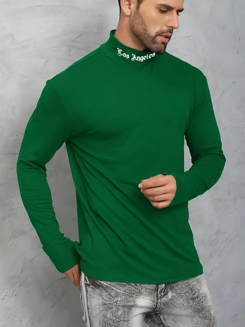 Robb - Enkel t-shirt med smal passform och polokrage med tryck