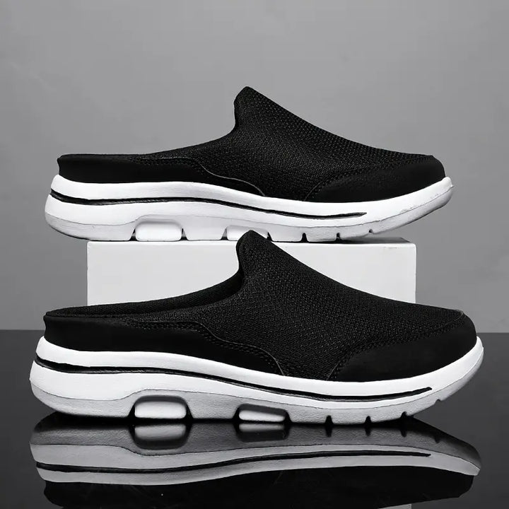 Fritz - Lätt och ventilerande slip-on-mulor i mesh för inomhus- och utomhusbruk