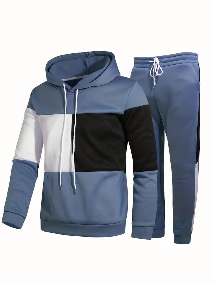 Nefin - Färgblockerad sweatshirt med huva